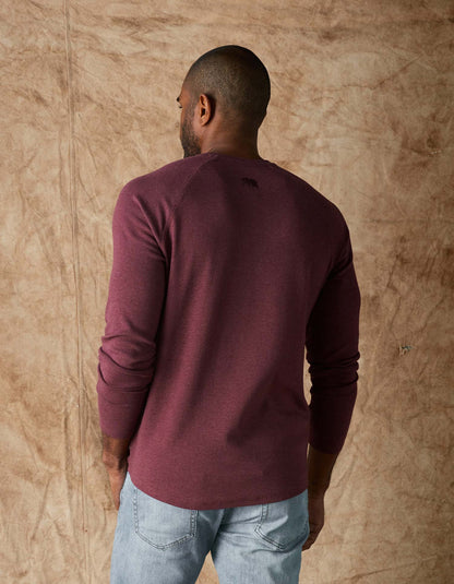 Puremeso Everyday Henley in Wine