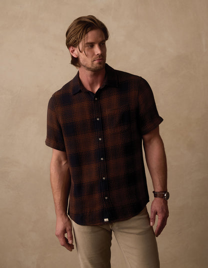 Freshwater Short Sleeve Button Up Shirt in Winslow Plaid