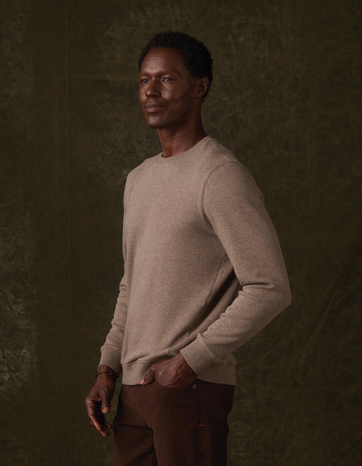 Fleece Puremeso Pullover in Dark Taupe