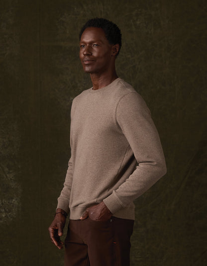 Fleece Puremeso Pullover in Dark Taupe
