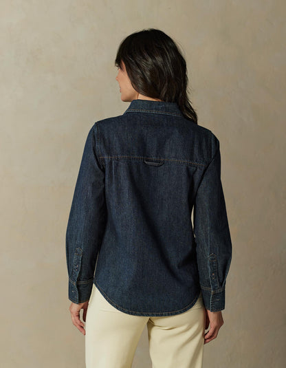 Denim Shirt in Dark Wash