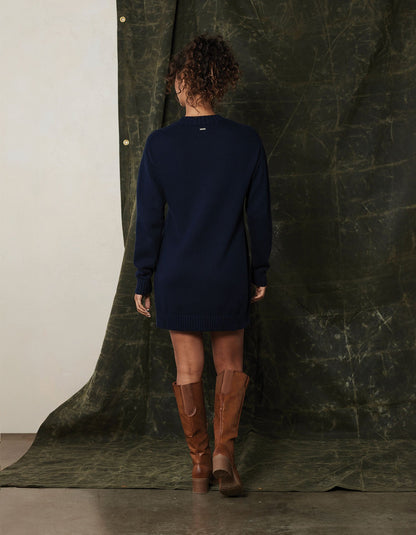 Nellie Knit Dress in Navy