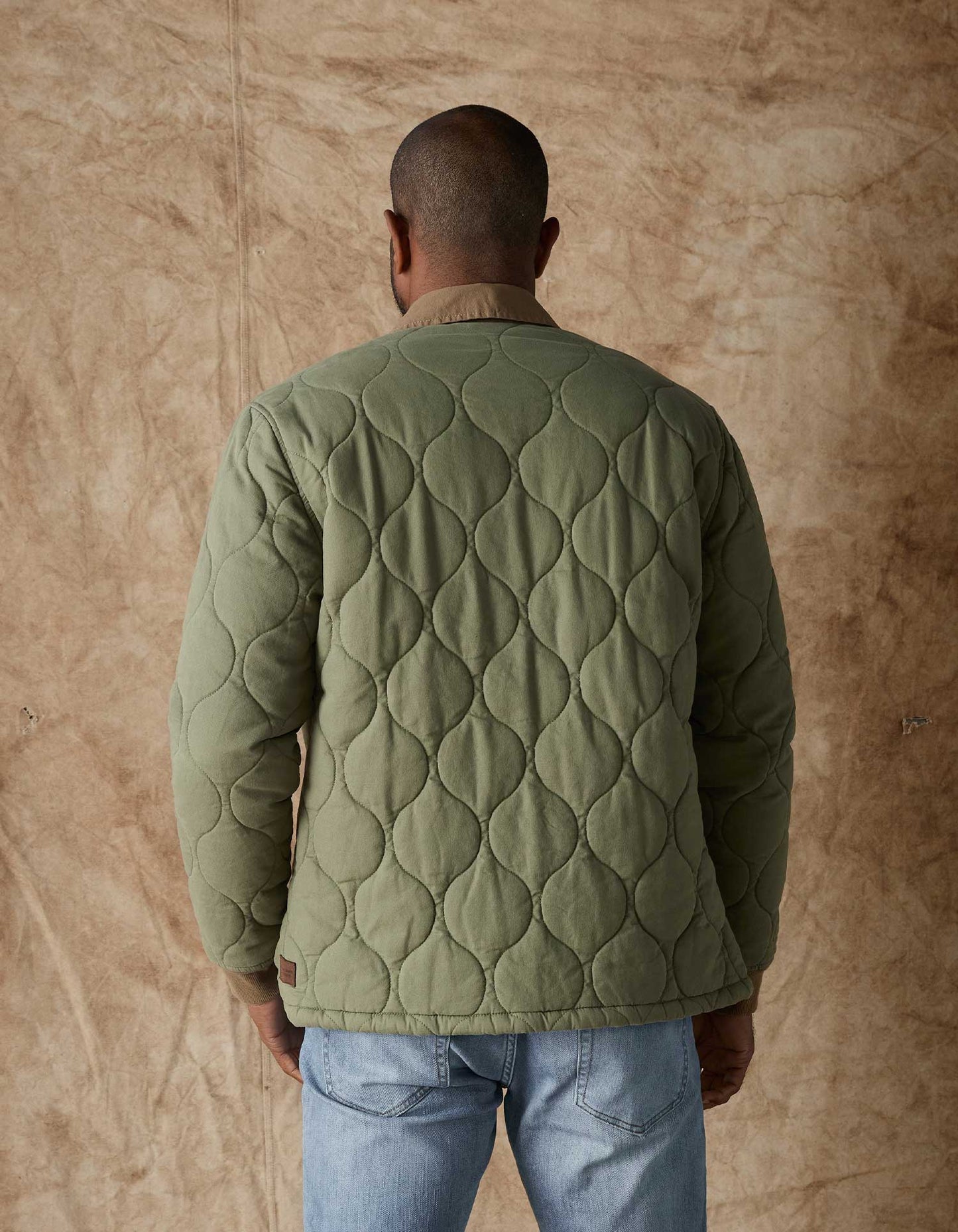 James Canvas Liner Jacket in Moss/Cedar