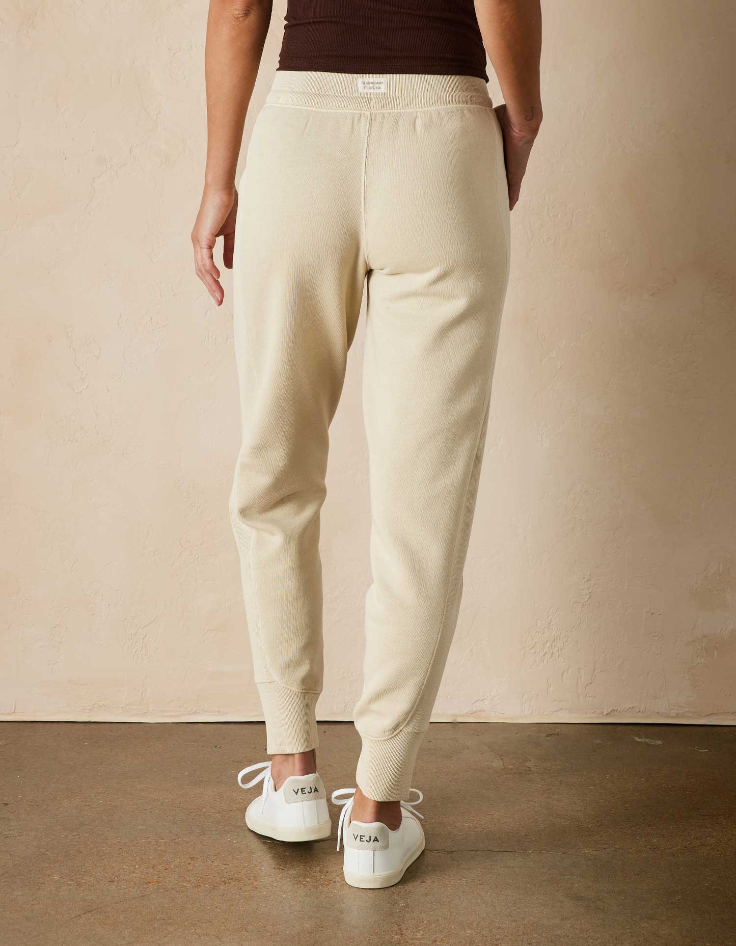 Jackie Premium Fleece Jogger in Bone