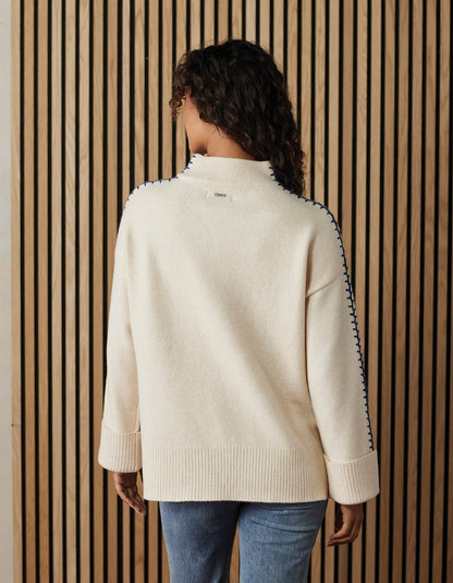 Craft Stitch Sweater in Chalk