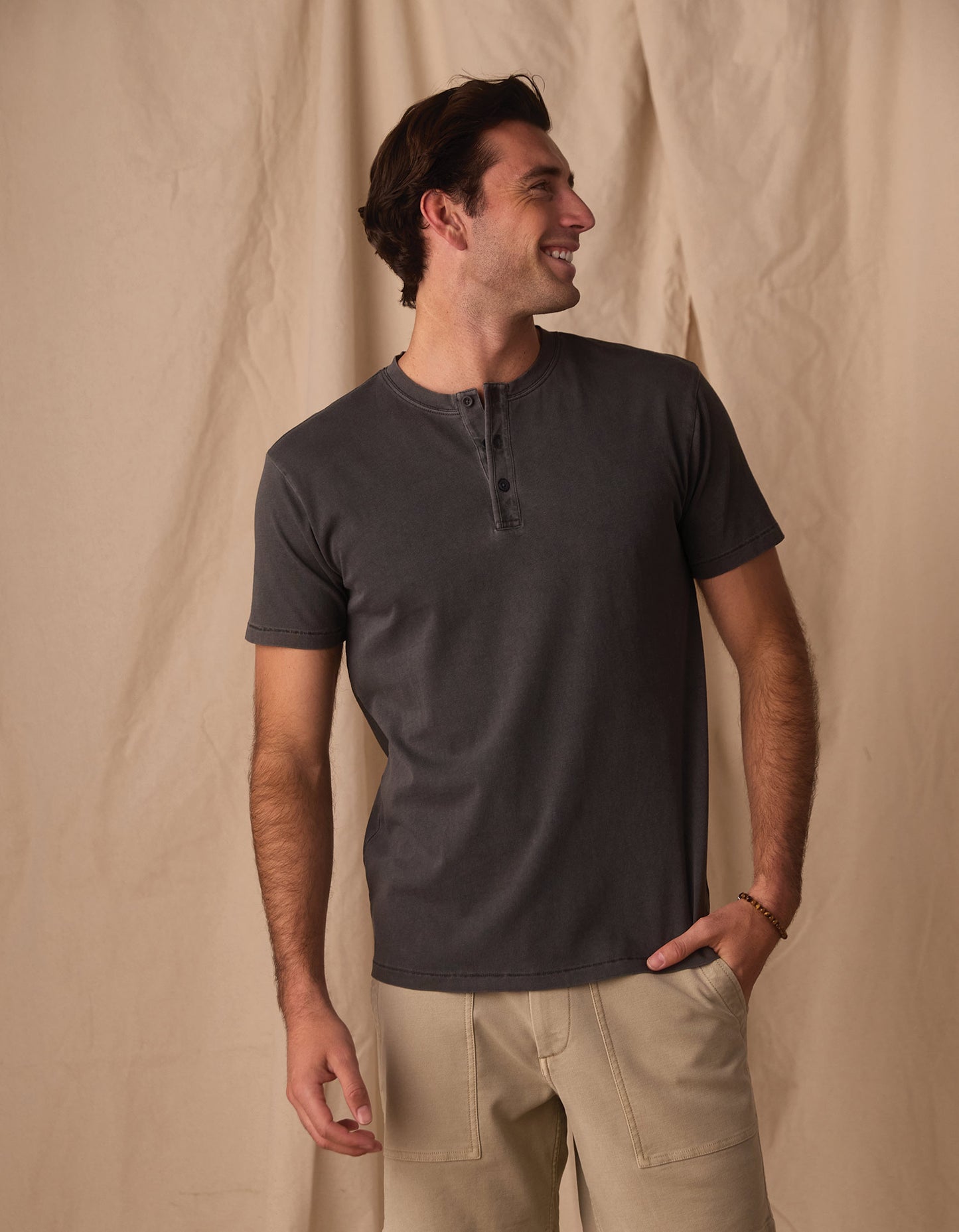 Normal Jersey Henley in Shadow