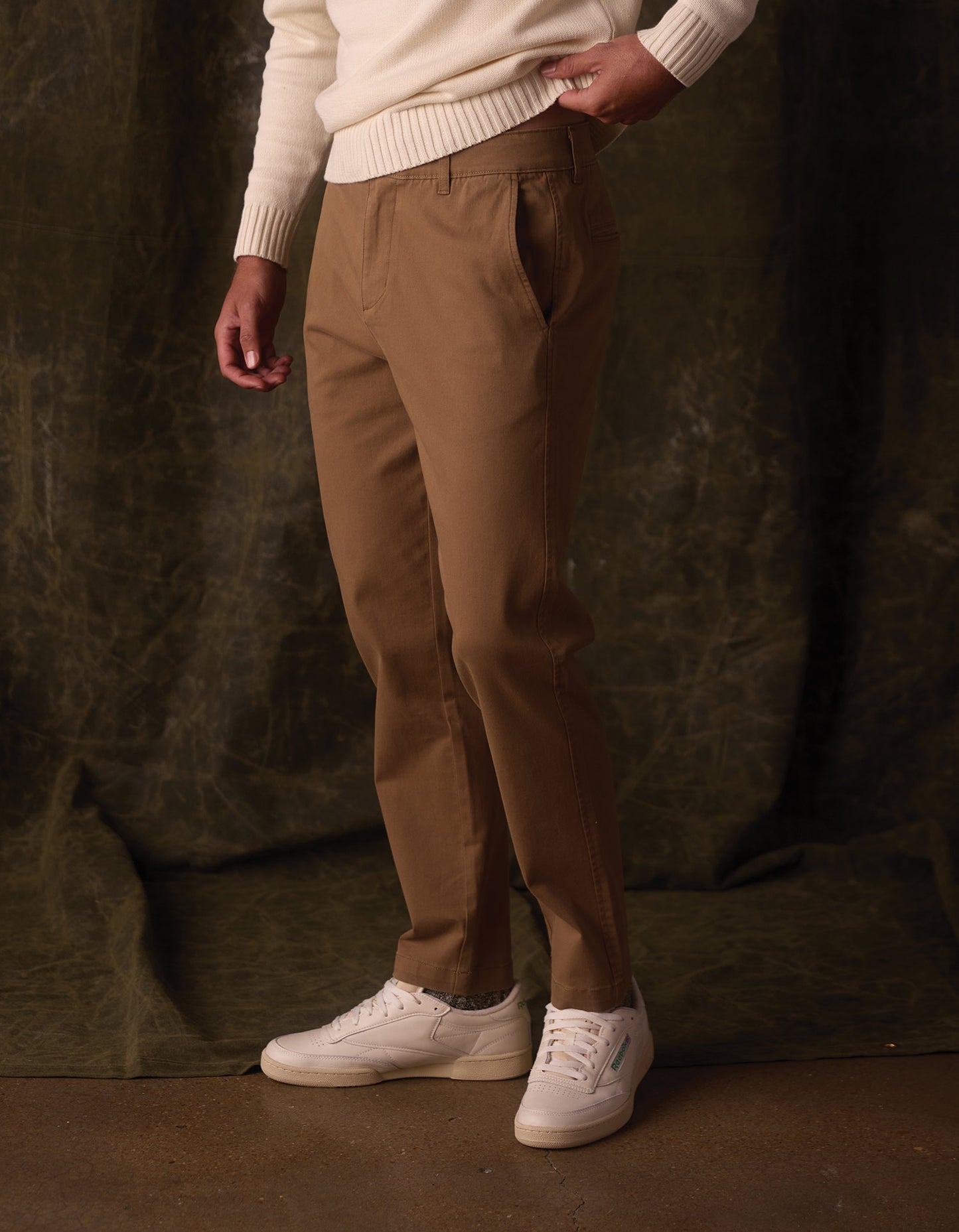 Normal Stretch Straight Chino in Russet