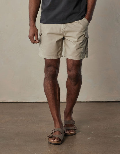 James Canvas Cargo Short in Sand Dune