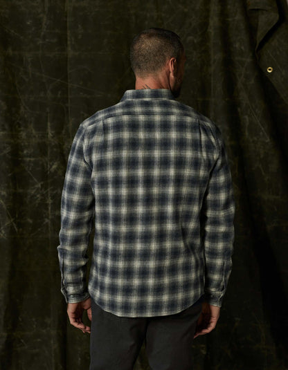 Louis Heavyweight Flannel Overshirt in Carbon Plaid