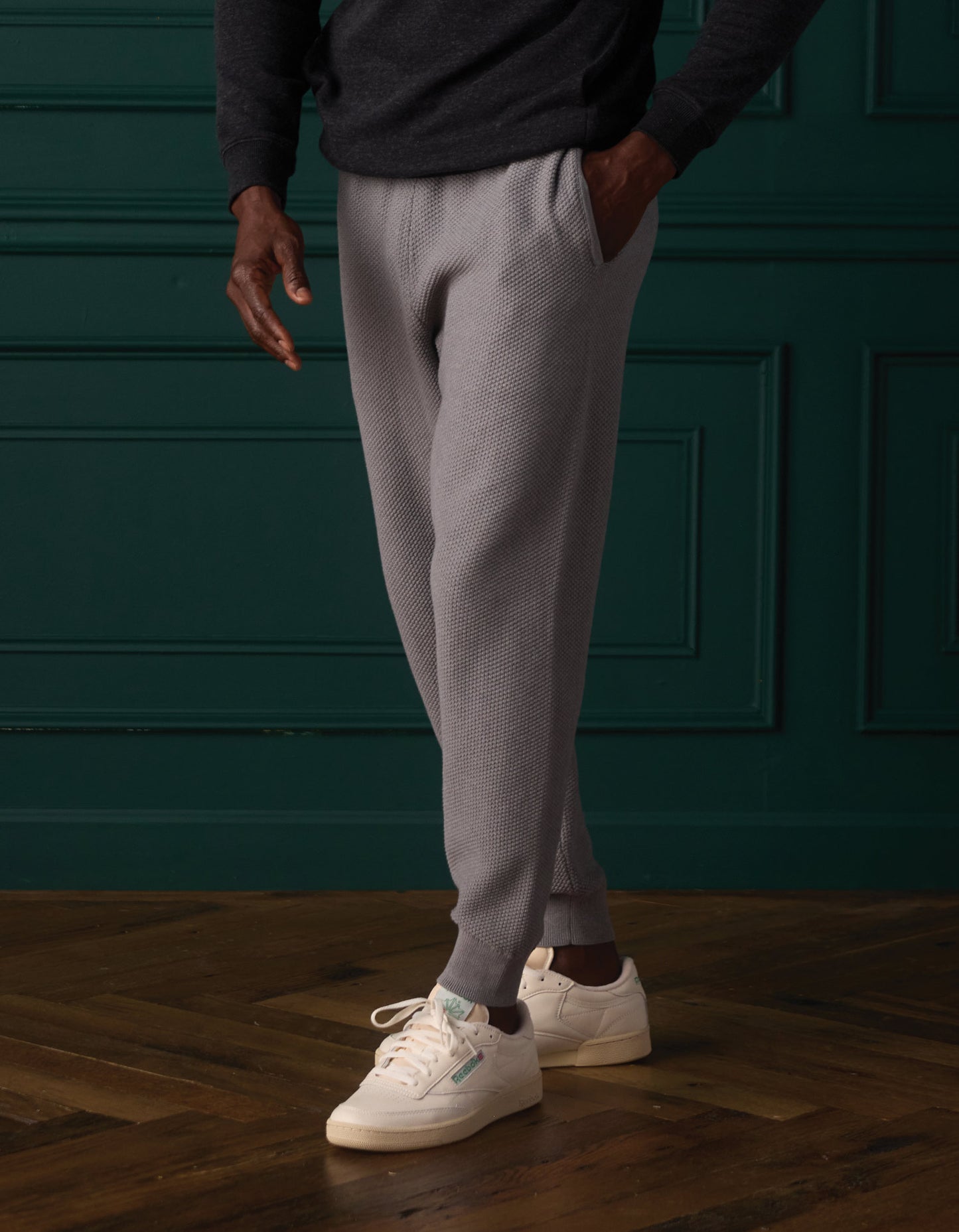 COOLMAX® Textured Jogger in Greystone