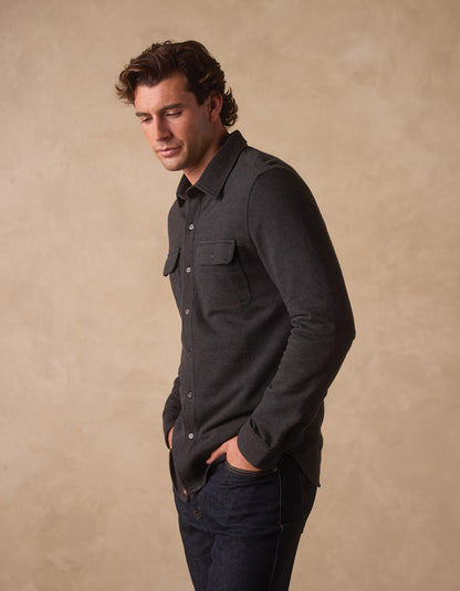 Textured Knit Shirt in Phantom