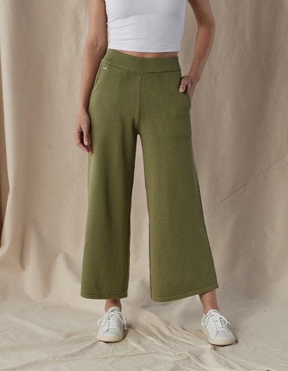 Wanderlust Knit Pant in Pine Needle