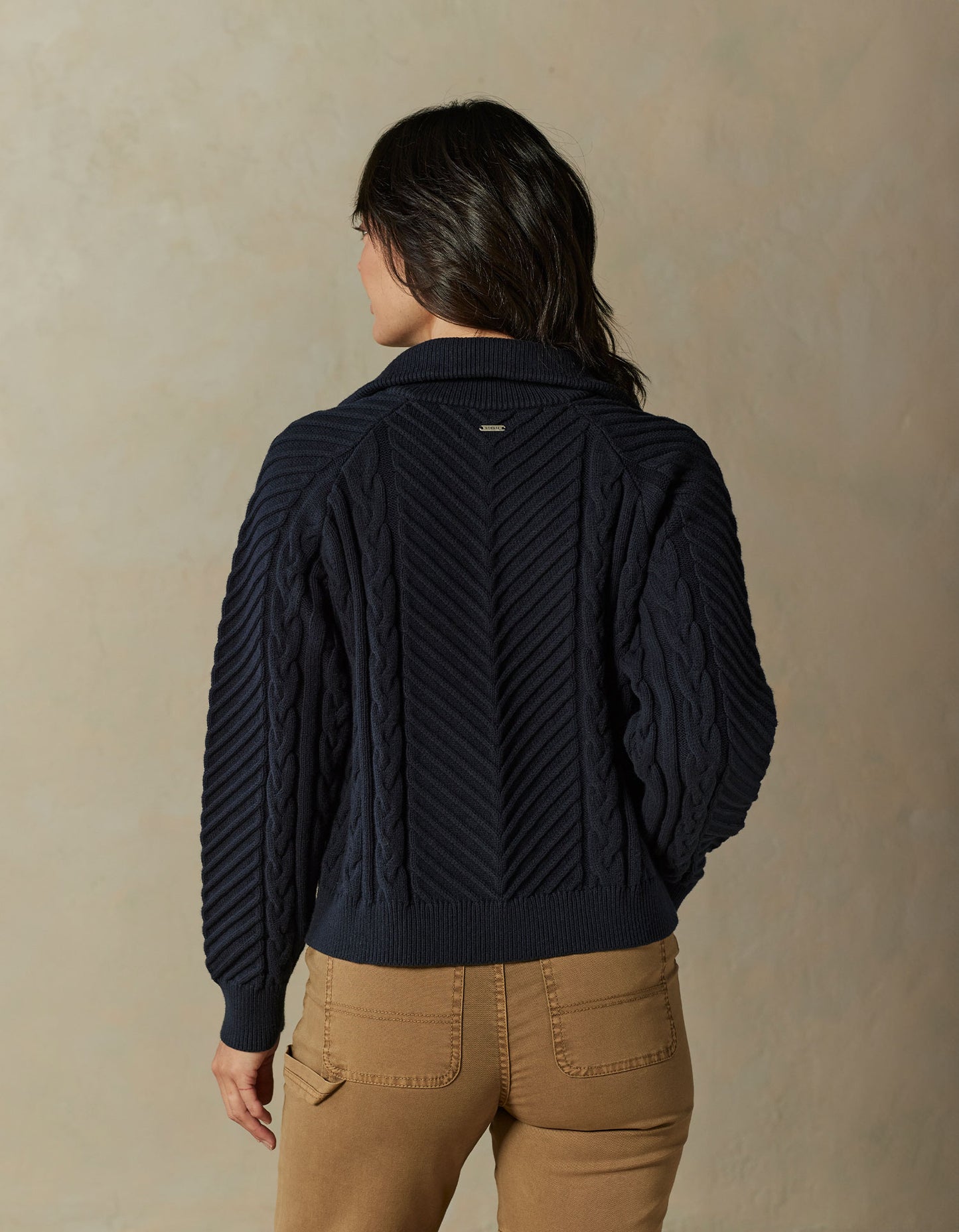 Lola Quarter Zip Sweater in Navy