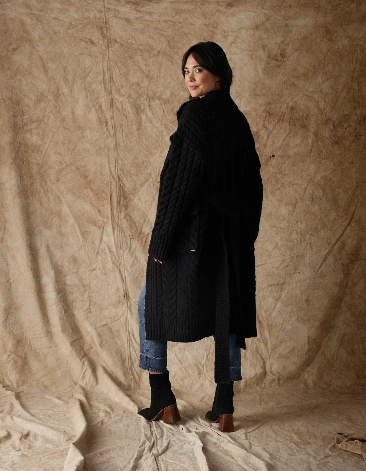 Fiona Overcoat in Navy