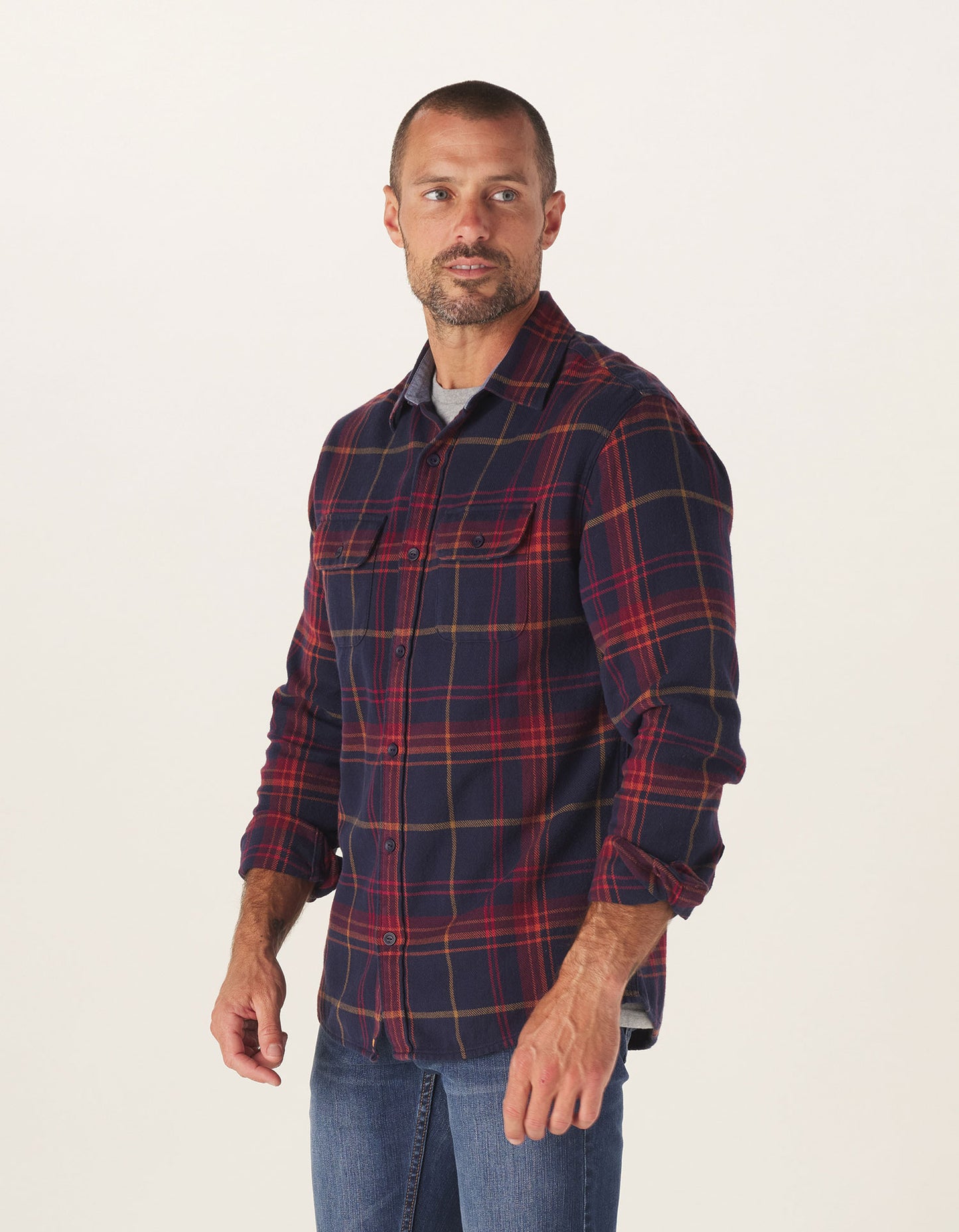 Mountain Overshirt in Cider Plaid