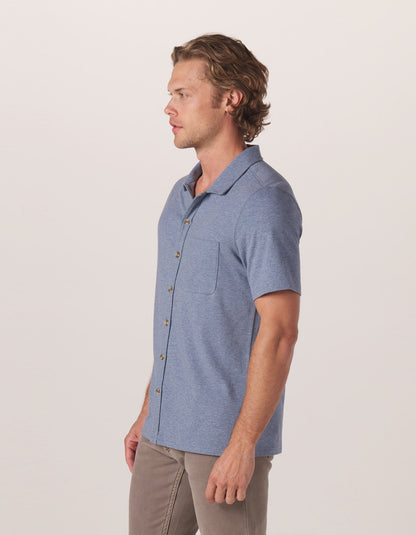 Active Puremeso Weekend Button Down in Lake Blue