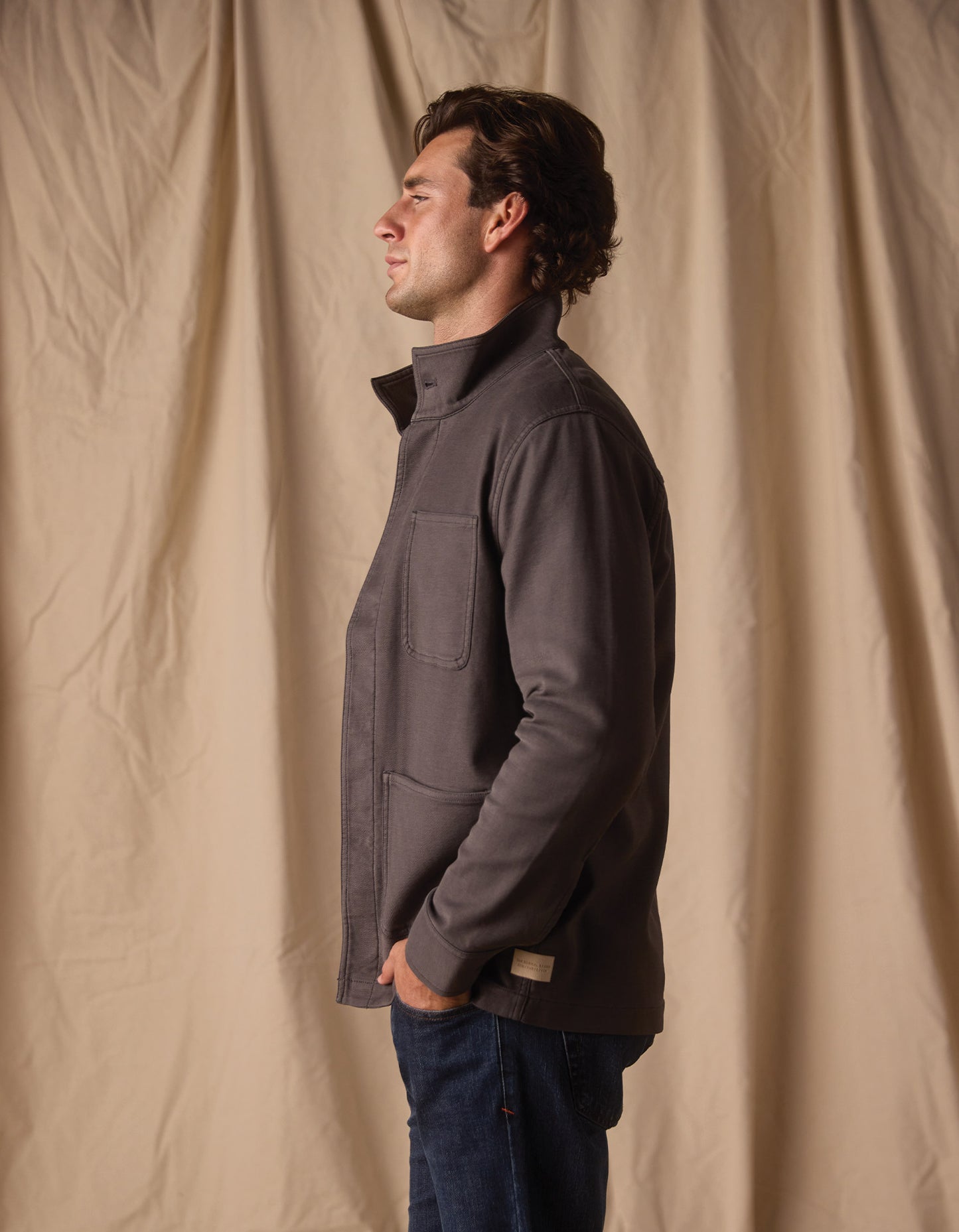 Comfort Terry Chore Coat in Steel