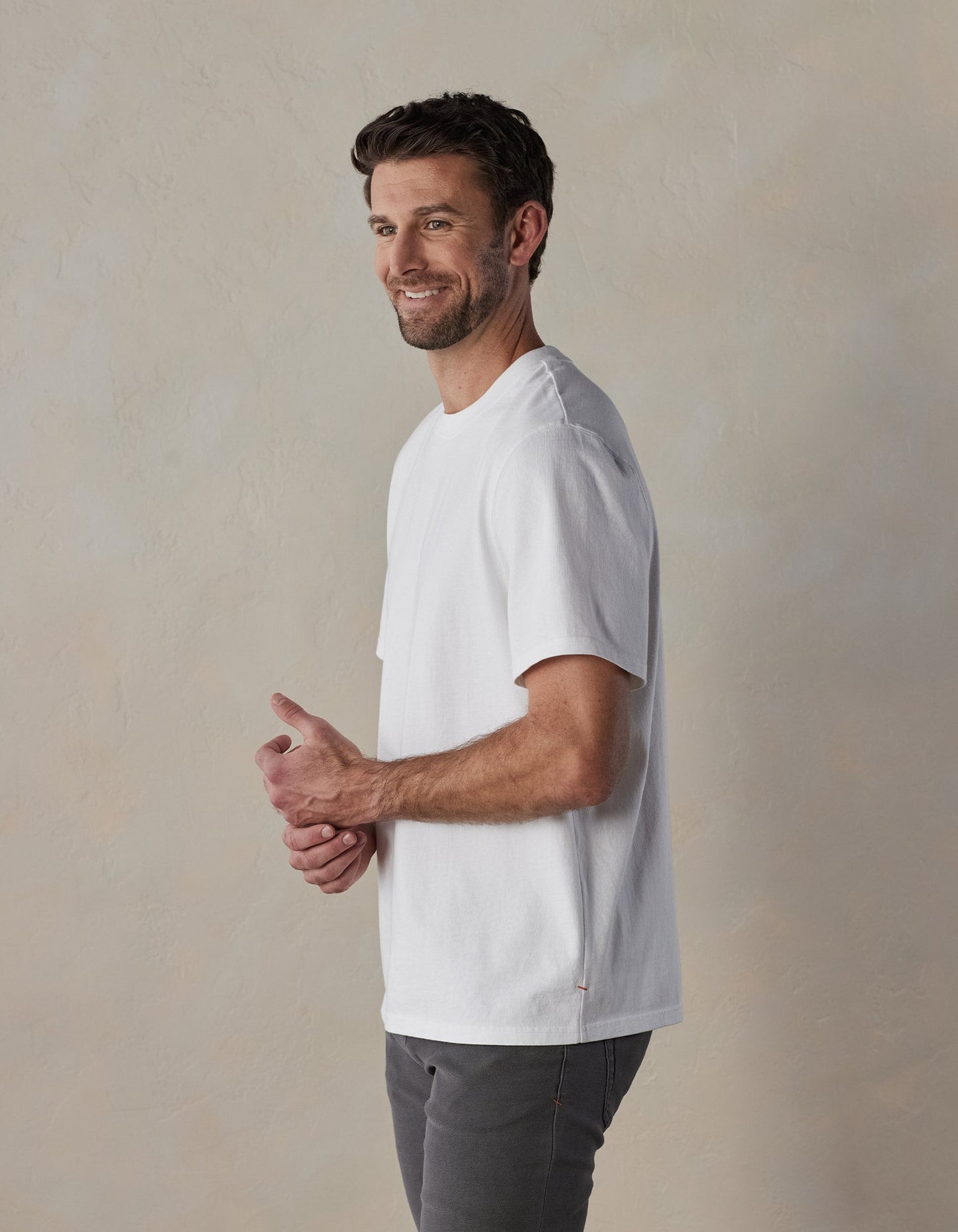 Lennox Jersey Relaxed Tee in White