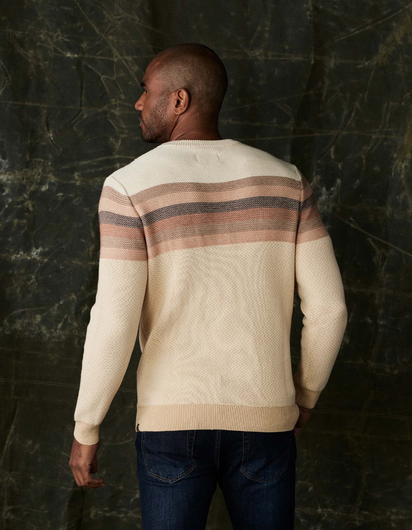 Striped Ski Sweater in Beige Multi