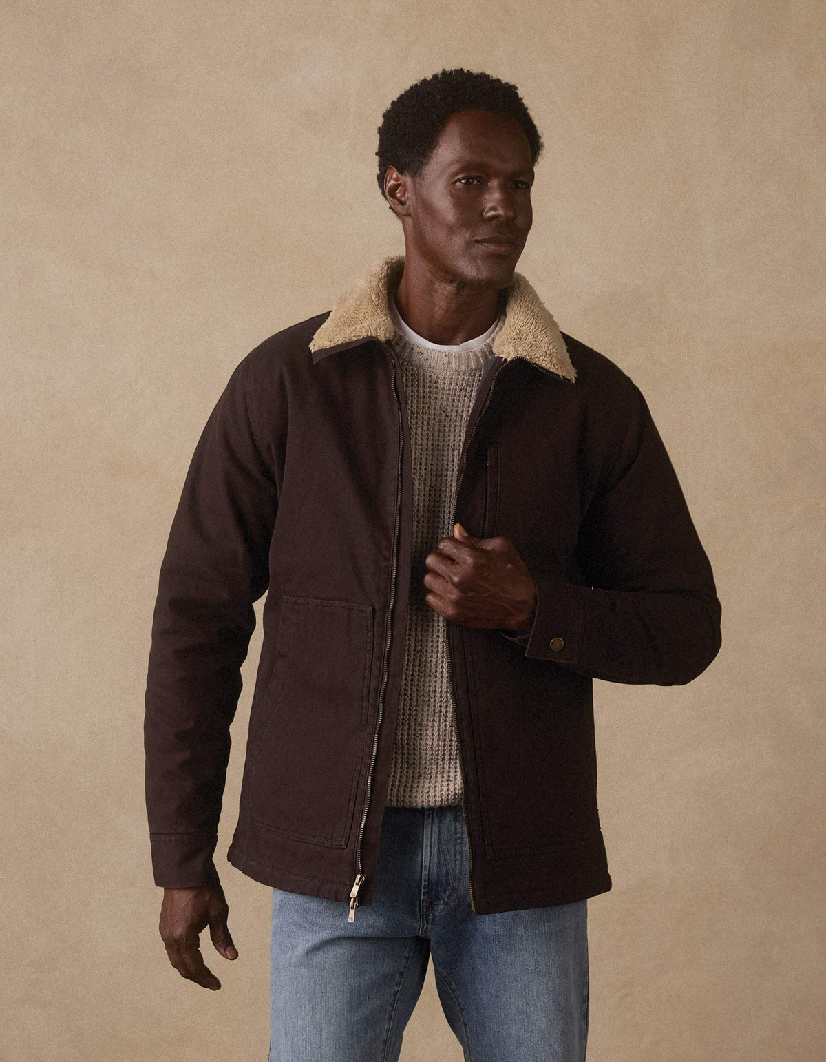 Everyday Canvas Chore Coat in Umber