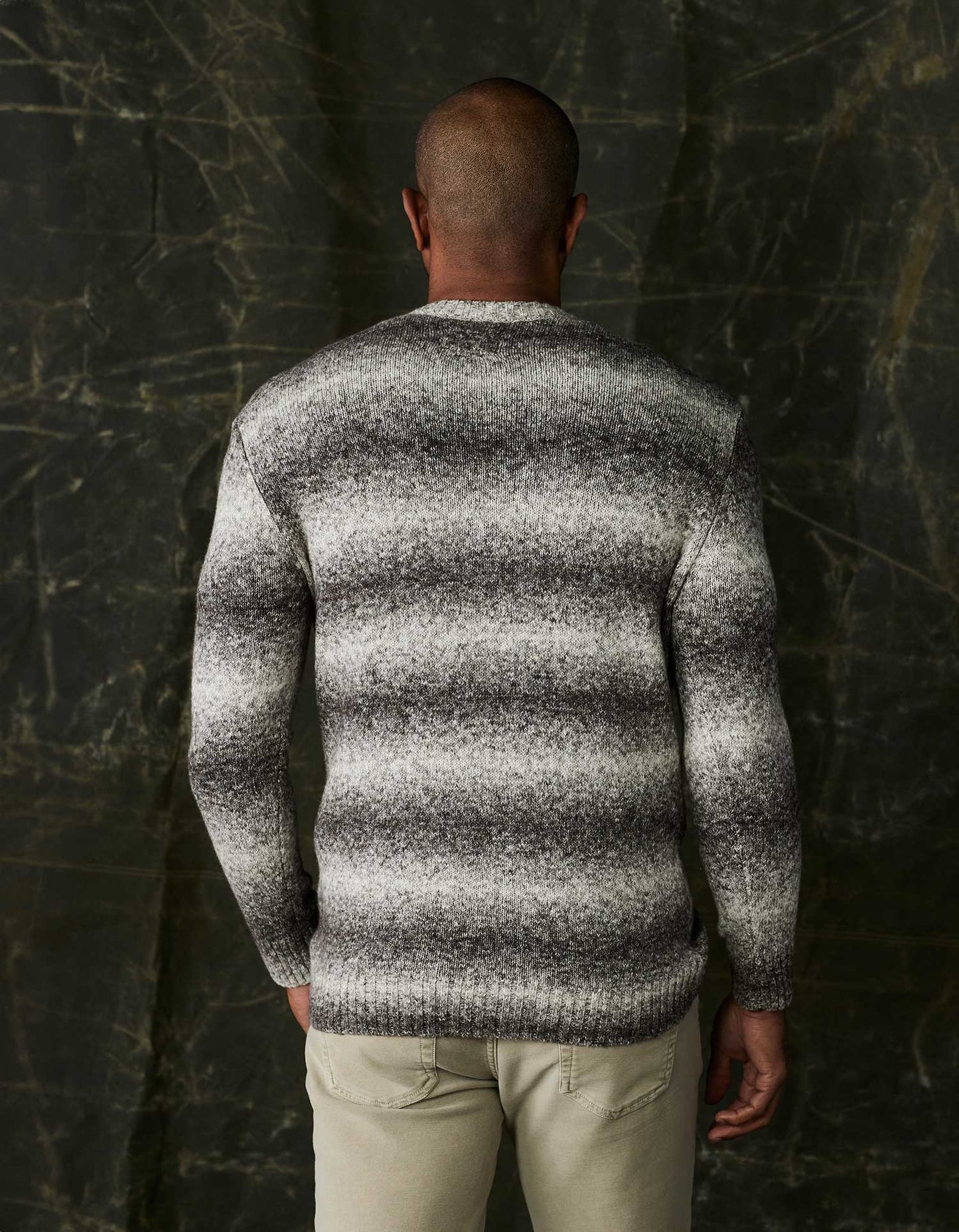 Ombre Crewneck Sweater in Ash