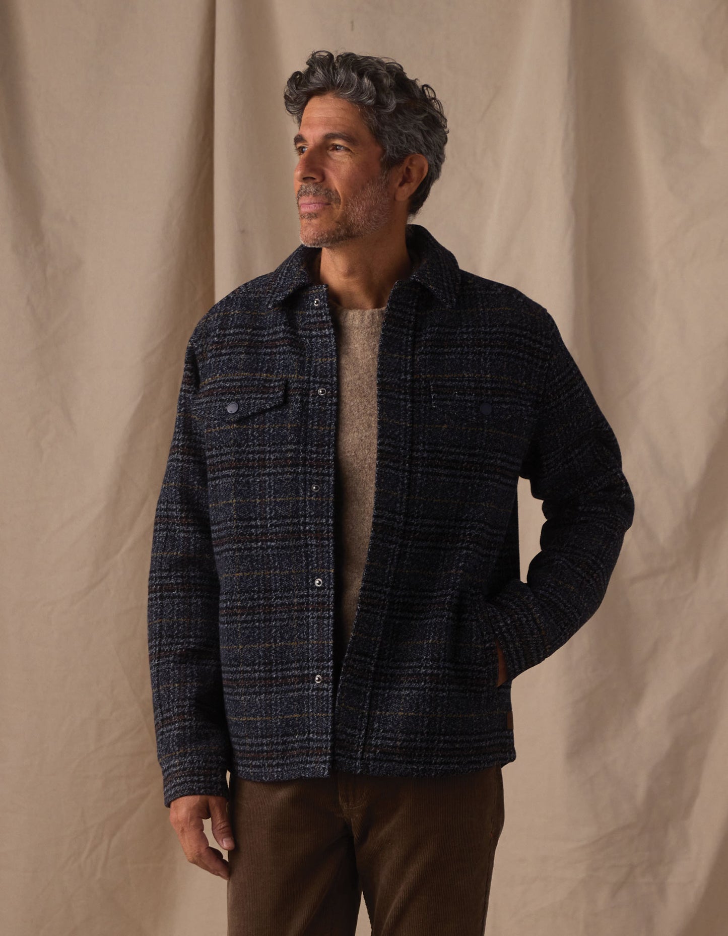 Legend Jacket in Navy Plaid