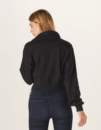 Puremeso Skimmer Half Zip in Black