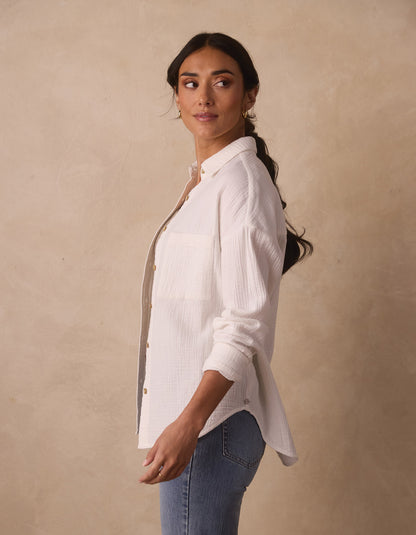 Kalo Weekender Overshirt in Ivory
