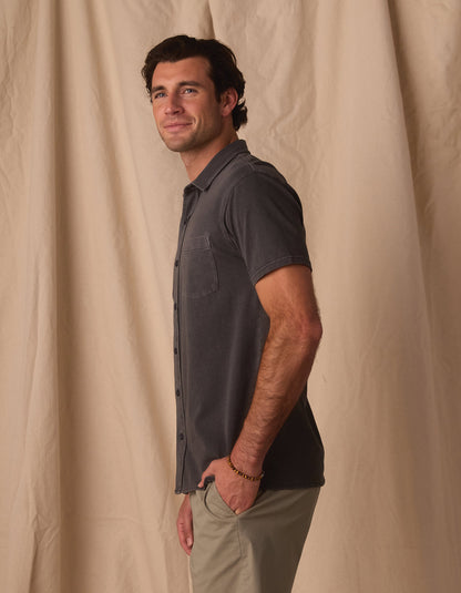 Normal Jersey Button Up in Shadow