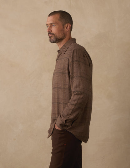 Owen Lightweight Button Up in Espresso Plaid