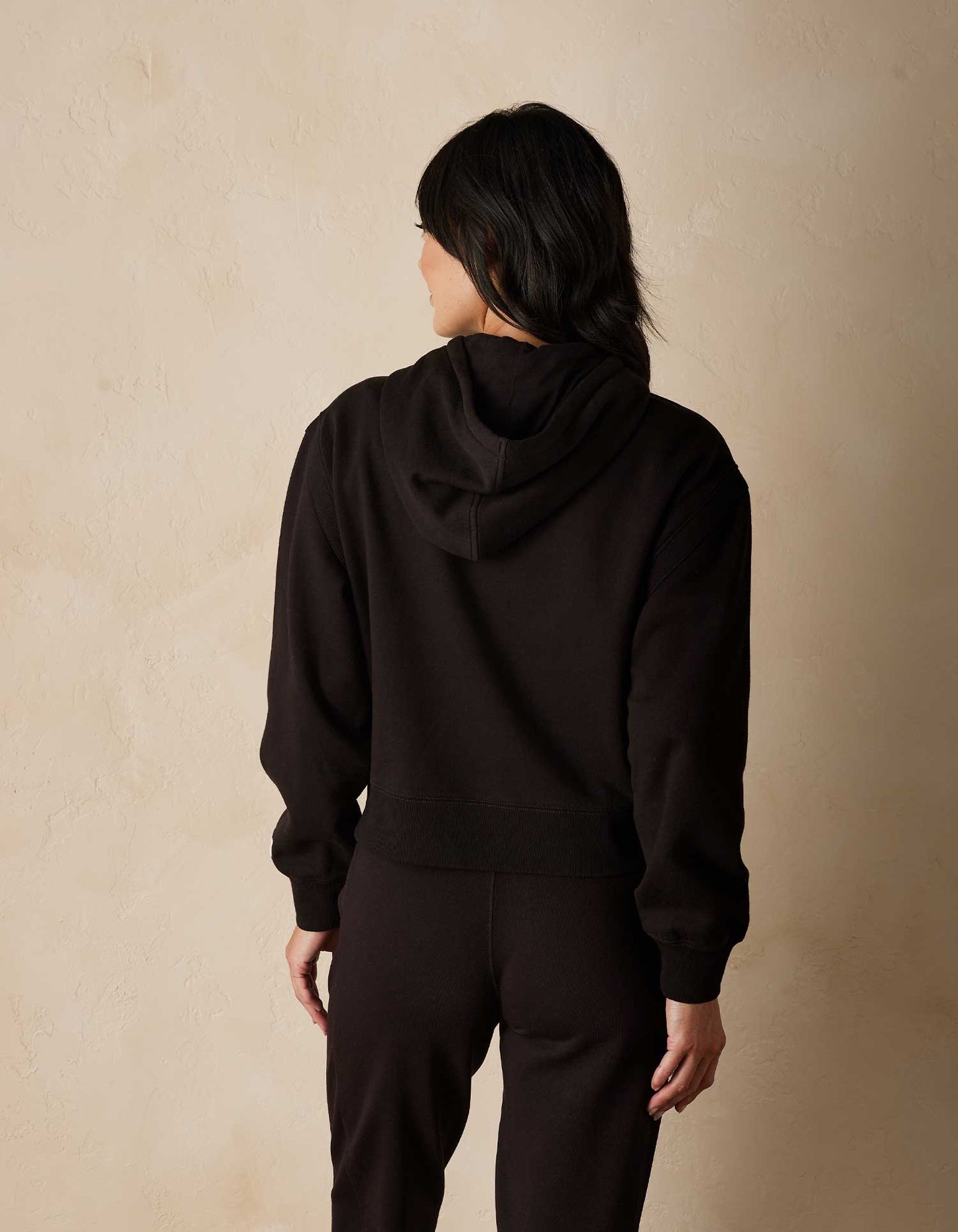 Jackie Premium Fleece Boxy Skimmer Hoodie in Chestnut