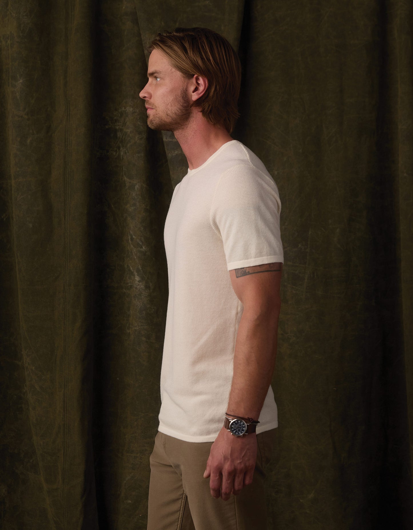 Driftknit Sweater Tee in Cream
