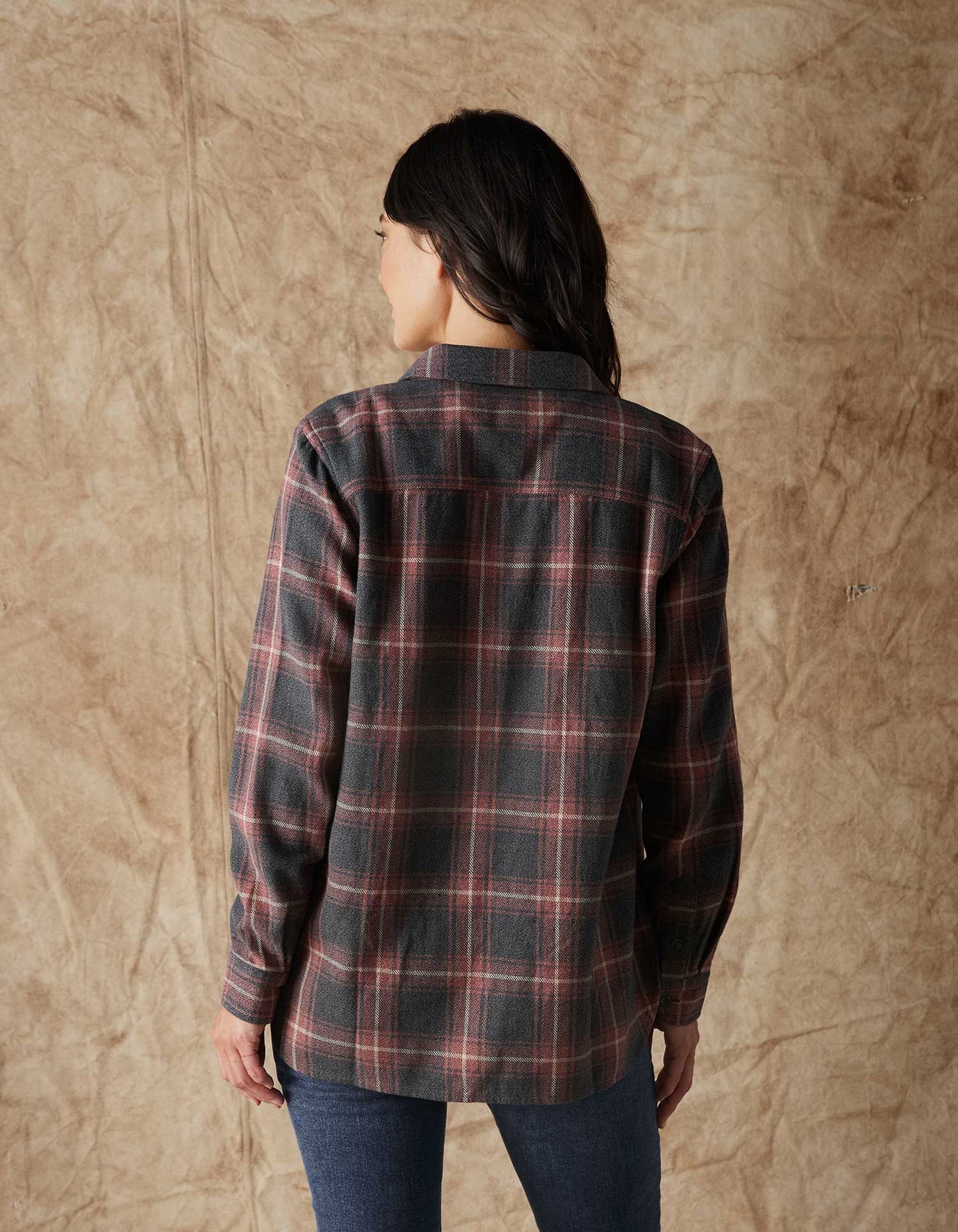 Women's Mountain Overshirt in Shadow Plaid