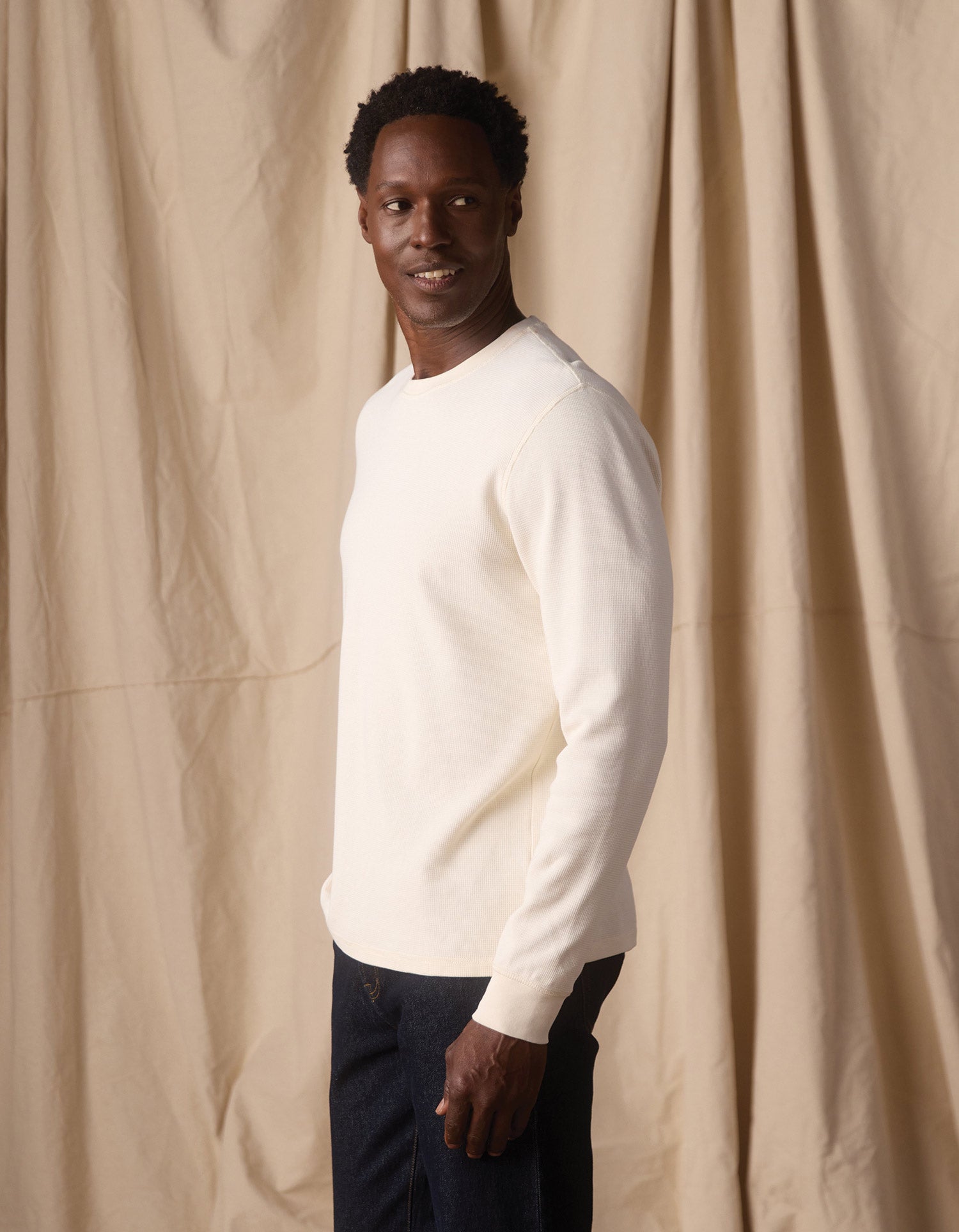 Vintage Thermal Crew in Ivory – The Normal Brand
