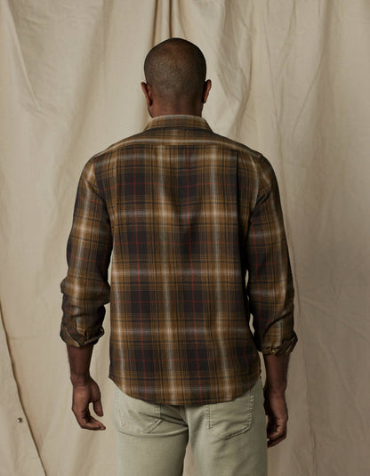 Jackson Lightweight Flannel in Brown Plaid