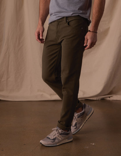 Comfort Terry Pant in Olive