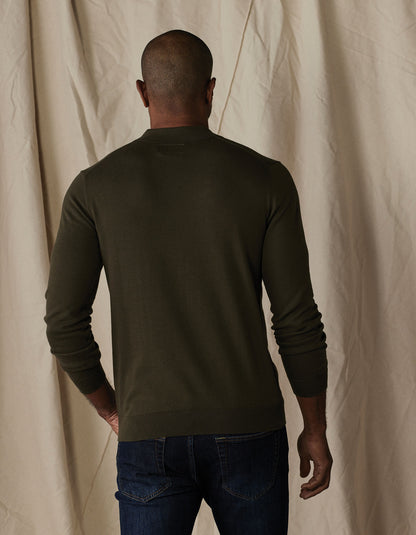 Robles Knit Long Sleeve Polo in Alpine