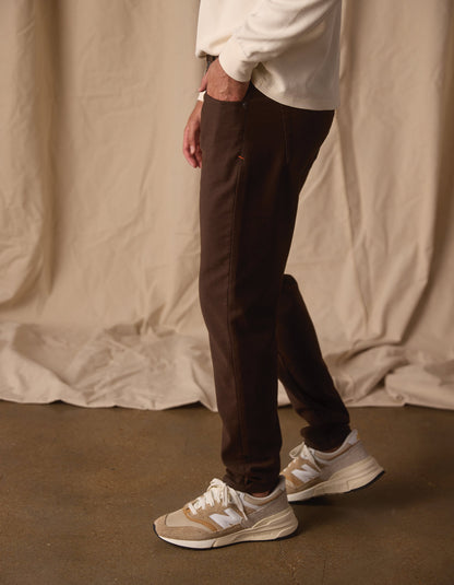 Comfort Terry Pant in Dark Brown