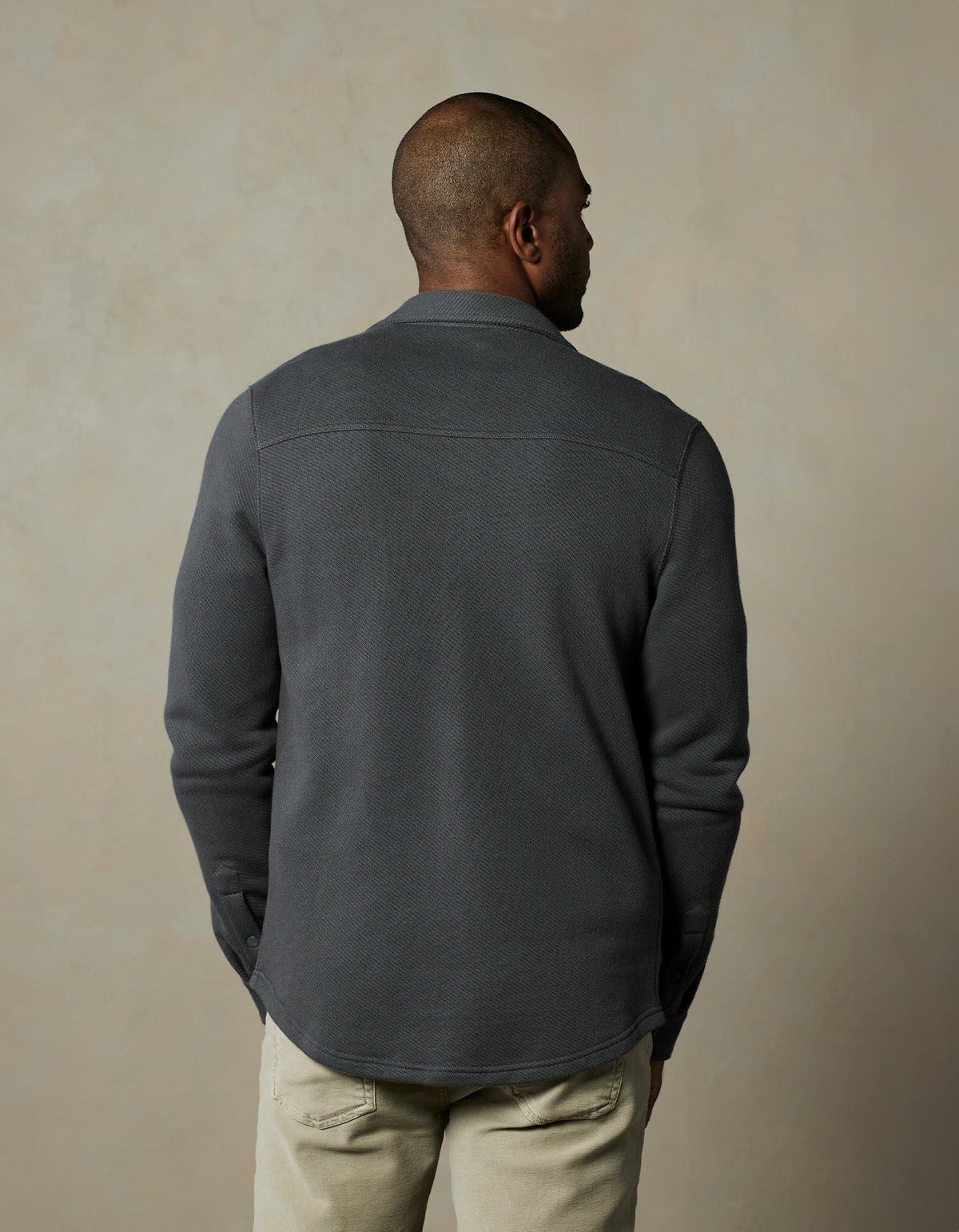 Aeries Loop Terry Loop Terry Button Up in Shadow – The Normal Brand