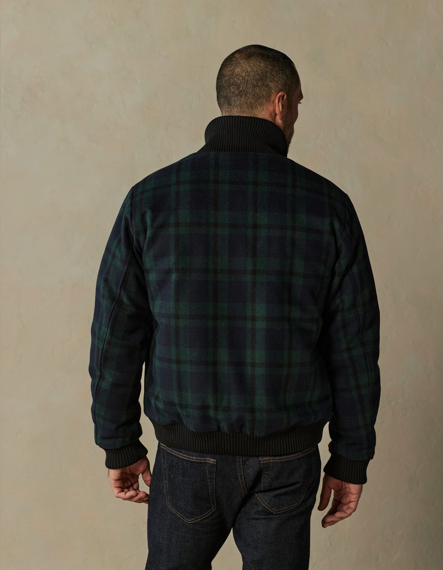 Douglas Bomber Jacket in Blackwatch Plaid