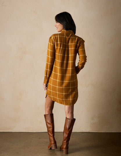 Mountain Shirt Dress in Palomino Plaid