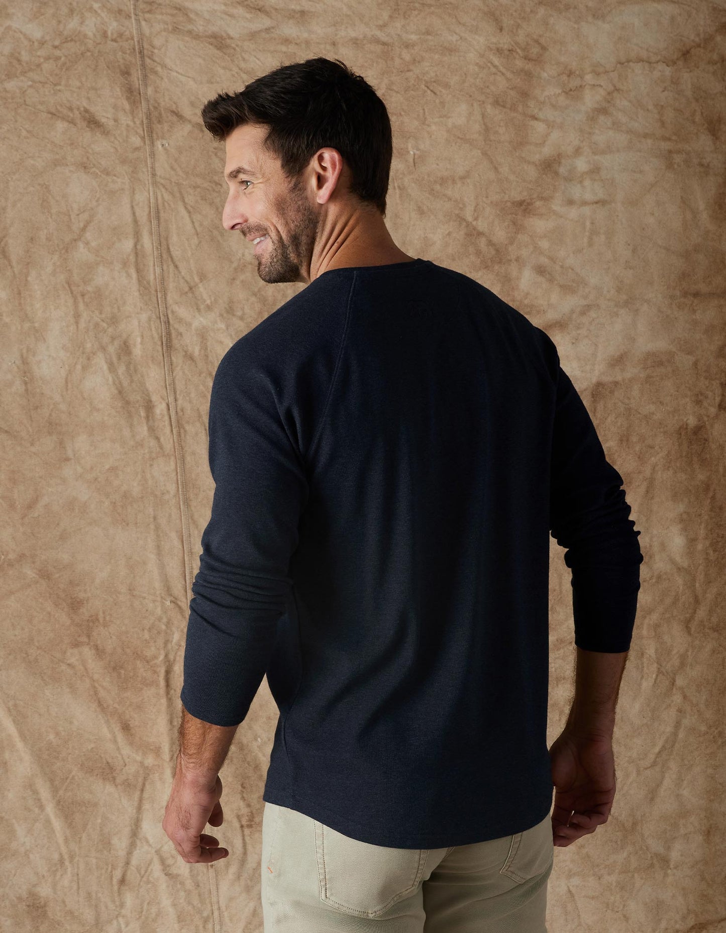 Puremeso Everyday Henley in Navy