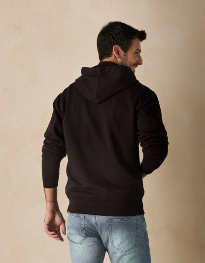 Jackie Premium Fleece Quarter Zip Hoodie in Chestnut