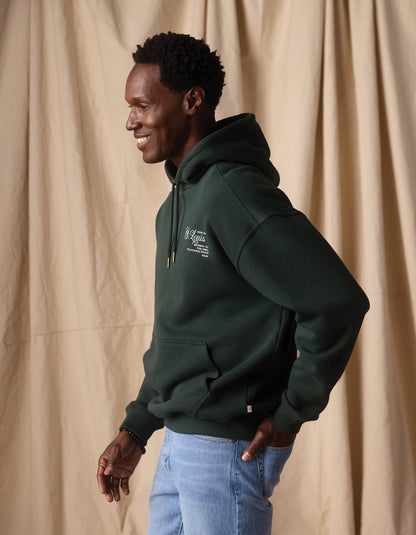 Normal Fleece Graphic Hoodie in Varsity Green