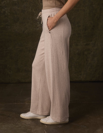 Fleece Puremeso Wide Leg Pant in Fawn