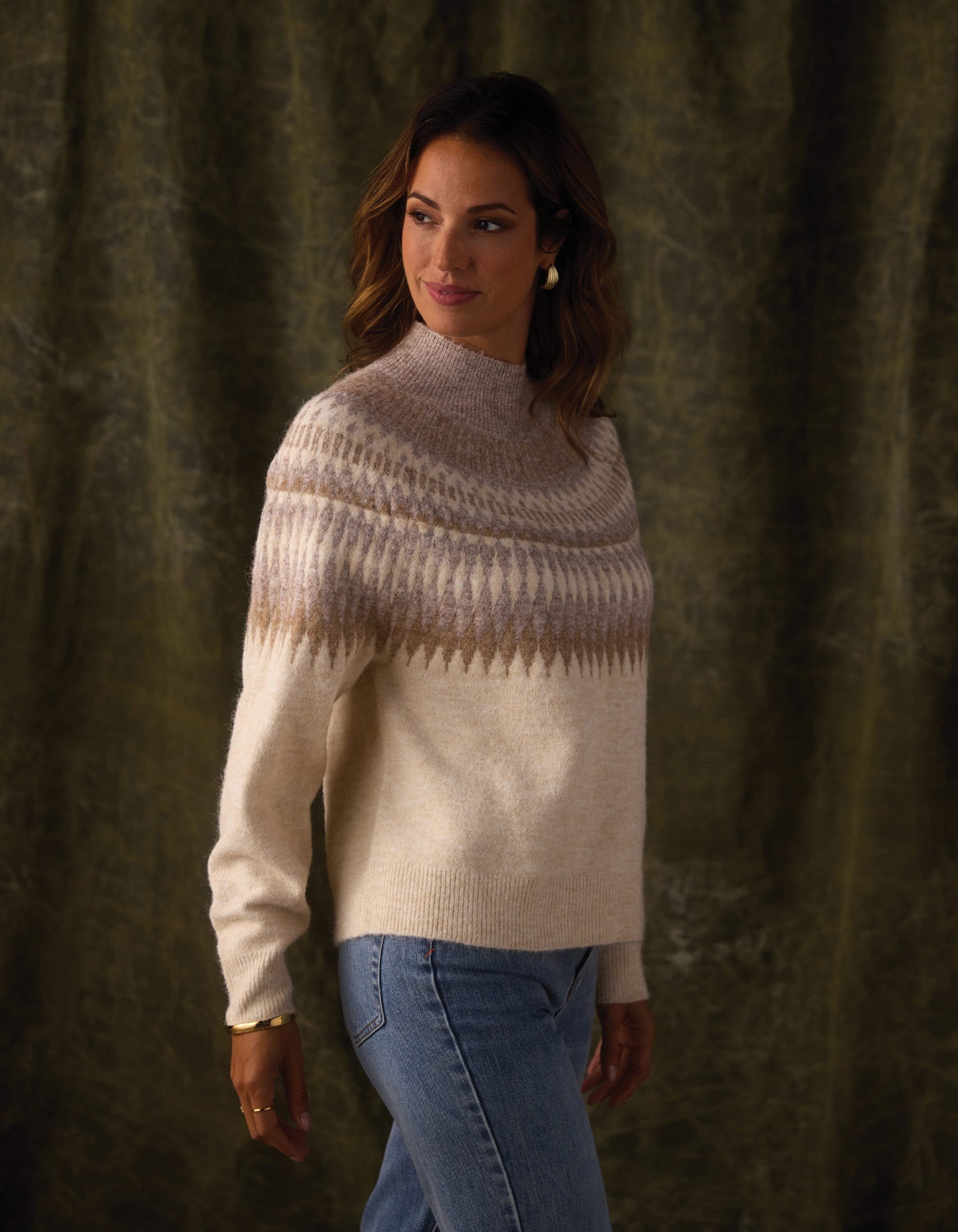 Nomad Fair Isle Sweater in Cream Multi