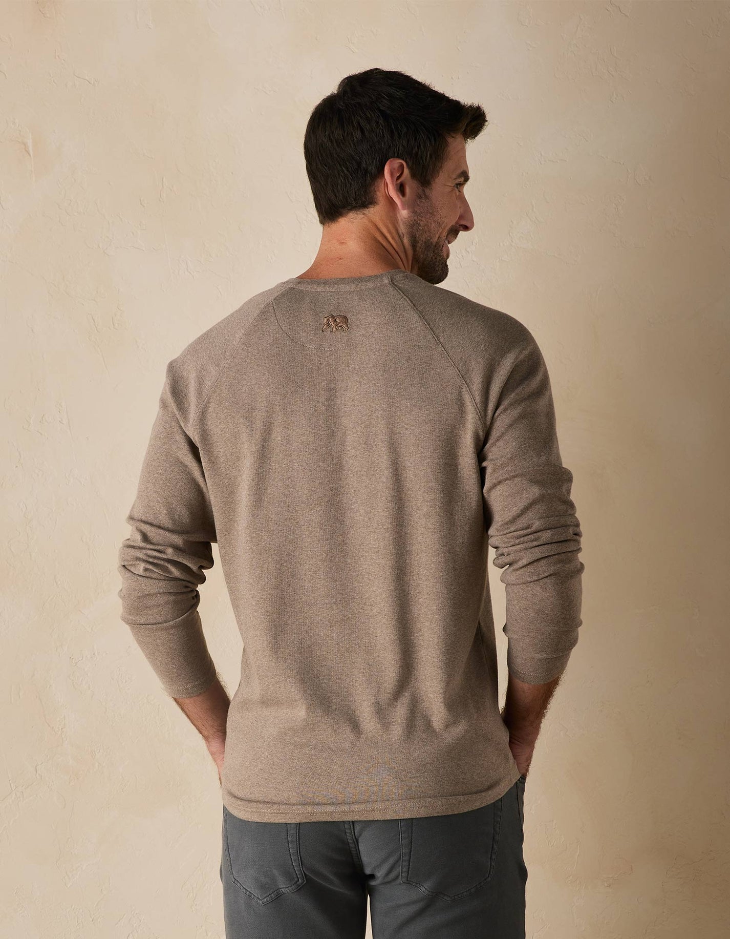 Puremeso Everyday Henley Taupe Image 2