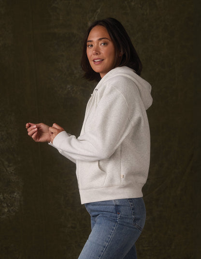 Normal Fleece Fullzip Hoodie in Stone