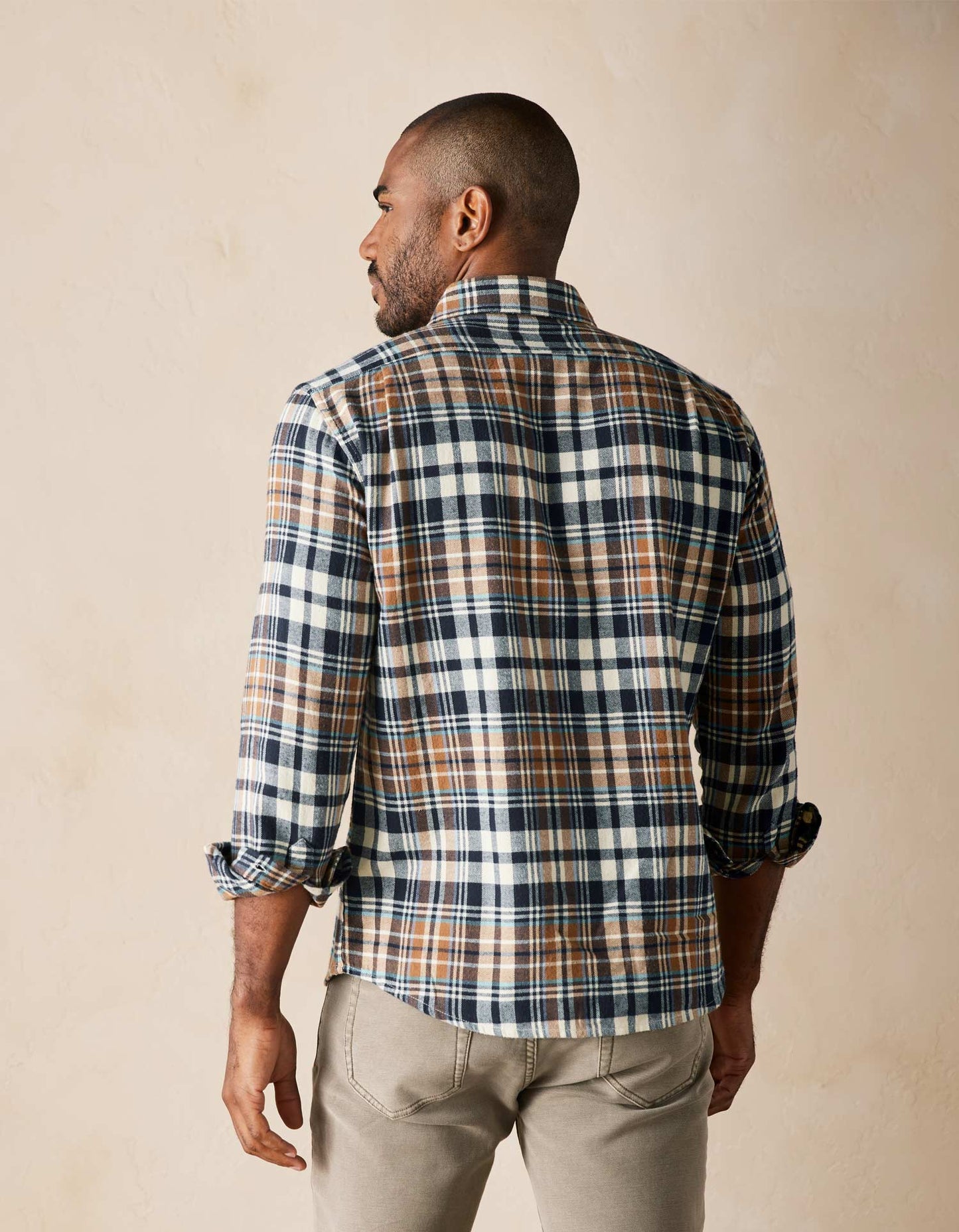 Hudson Double Brushed Flannel in Cedar Plaid