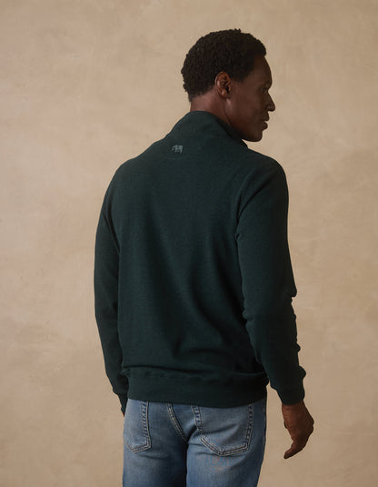 Puremeso Weekend Quarter Zip in Emerald
